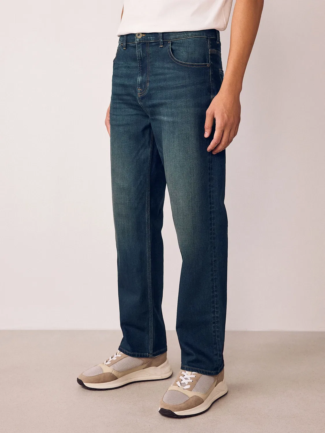 Джинсы с растяжением, Authentic Stretch Next, индиго