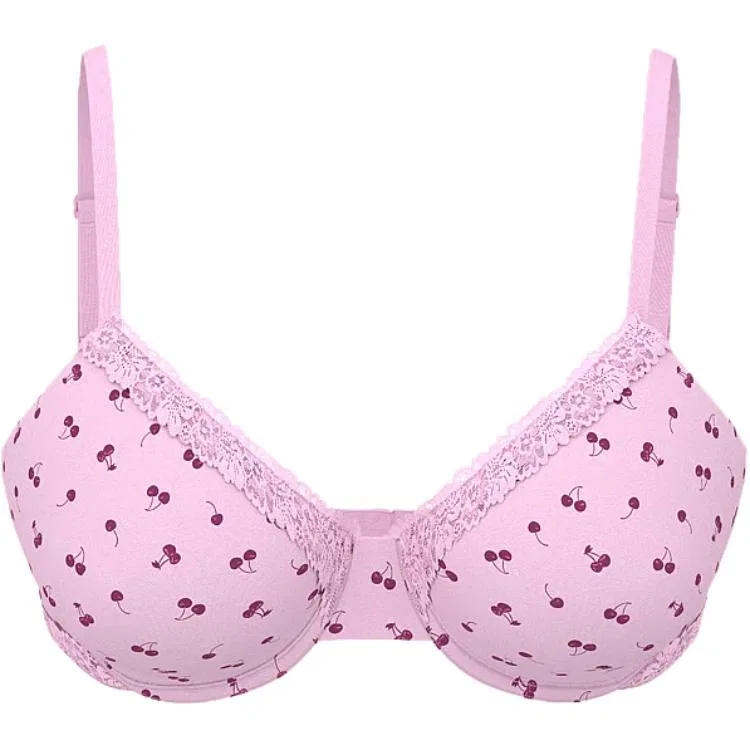 Женский бюстгальтер с принтом PINK Victoria's Secret, Lilac Cherry Print