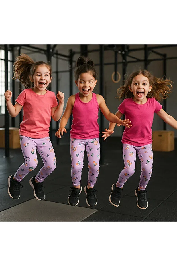 Детские леггинсы для девочек с принтом Basics Nimini Kids, Purple