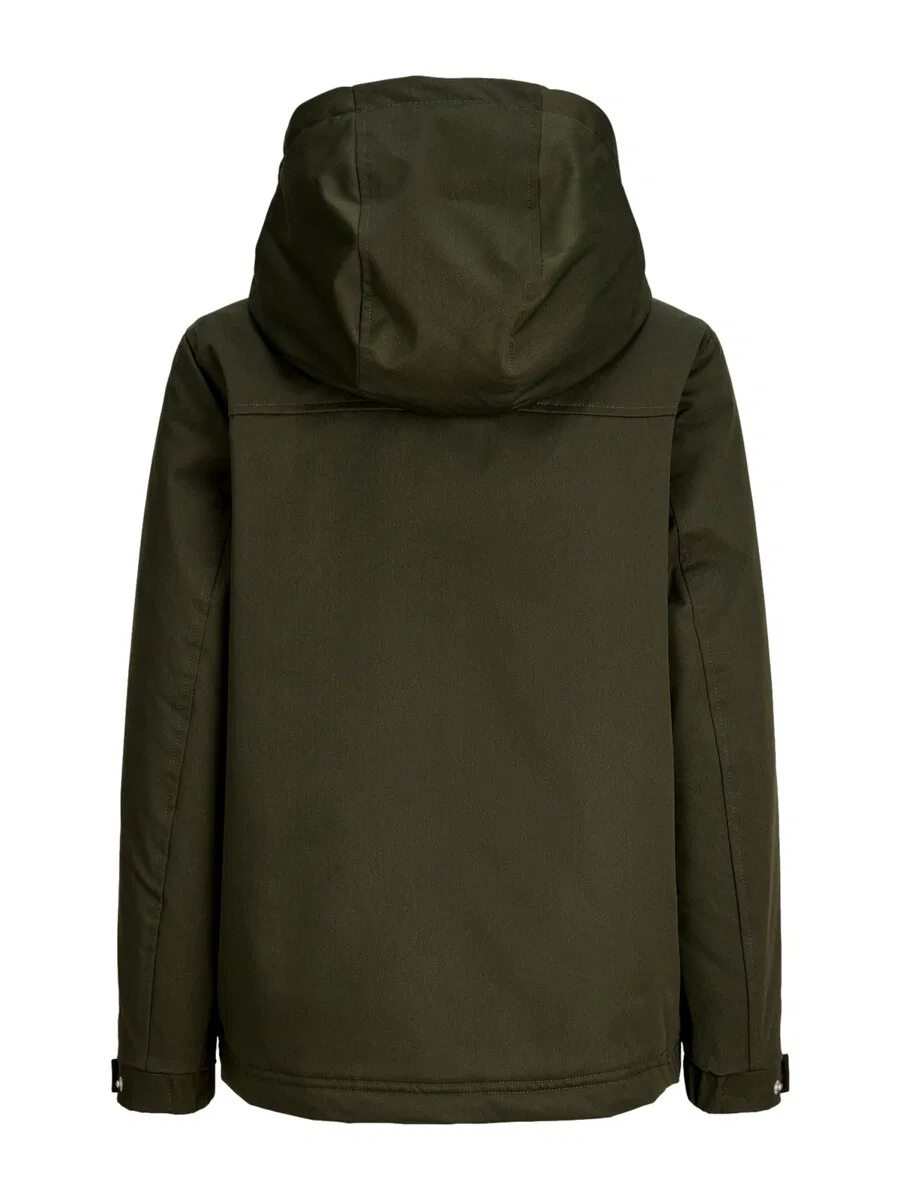 Детская зимняя куртка Jack & Jones Junior 'JJEWOLF' оливкового цвета — фото 3