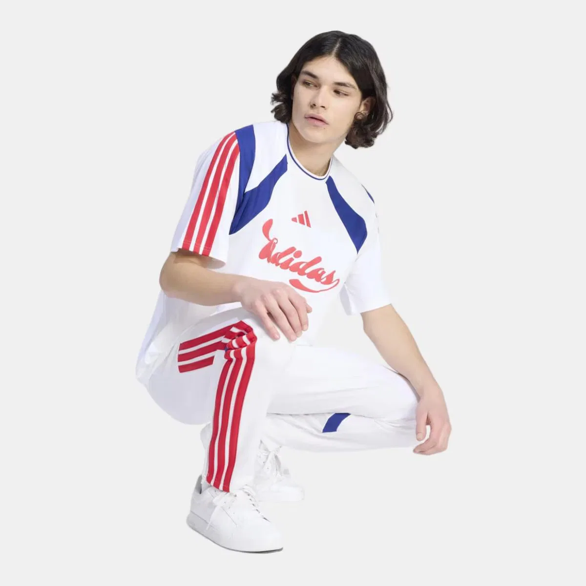 Мужская футболка, Tiro NP, adidas, белый красный — фото 3