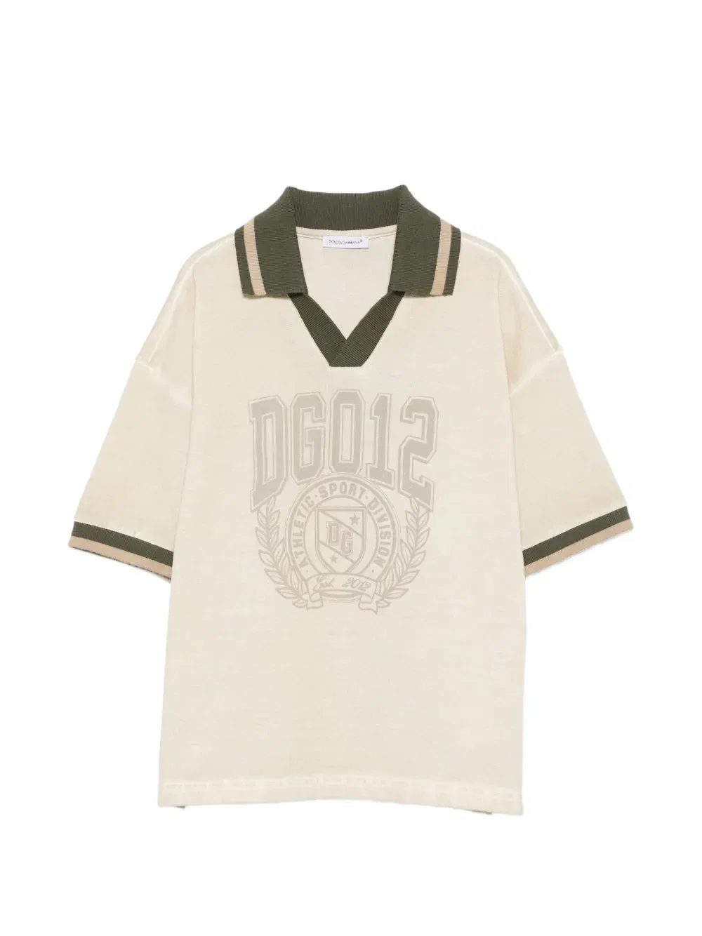 Футболка с V-образным вырезом Dolce & Gabbana Kids, бежевый