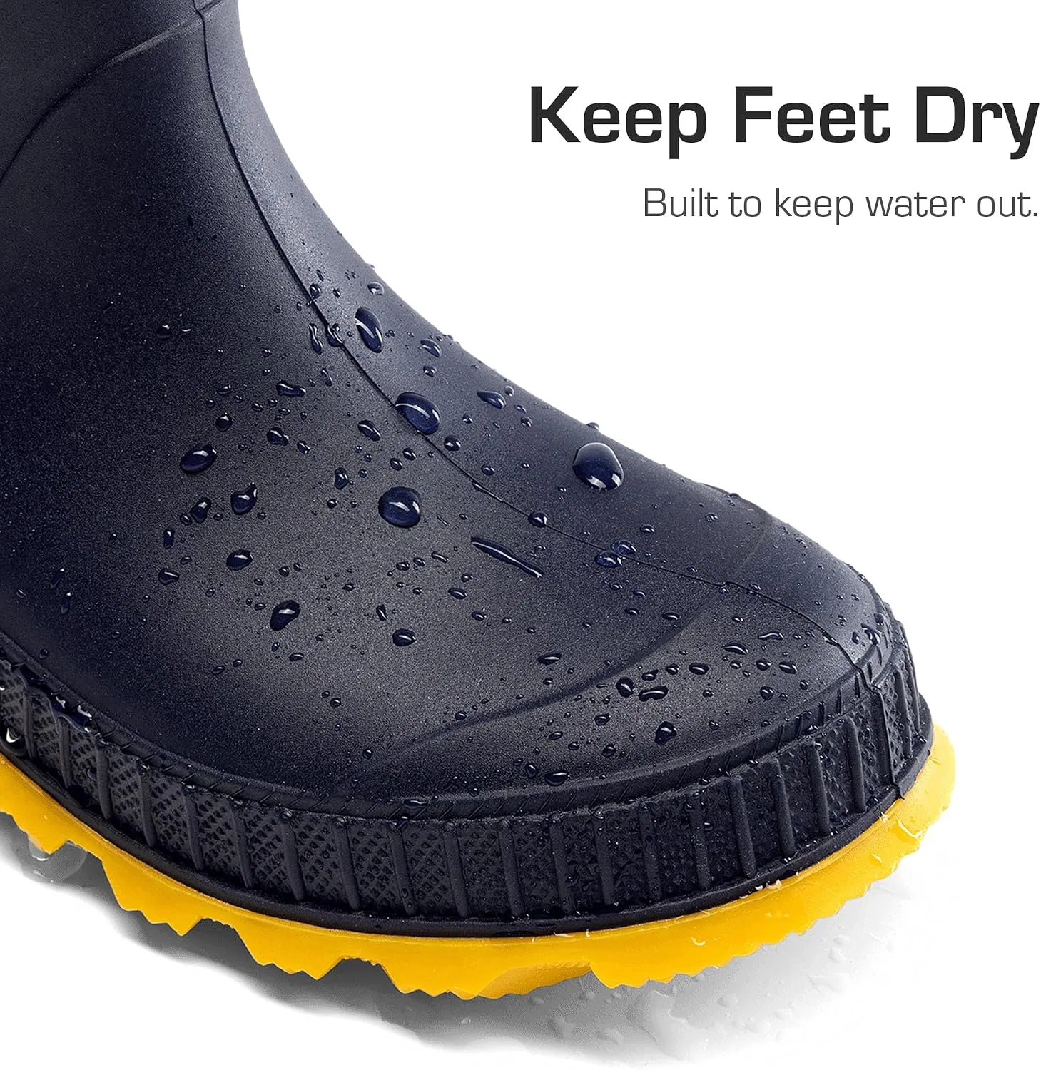 Детские резиновые сапоги для девочек DREAM PAIRS, Navy/Yellow — фото 4