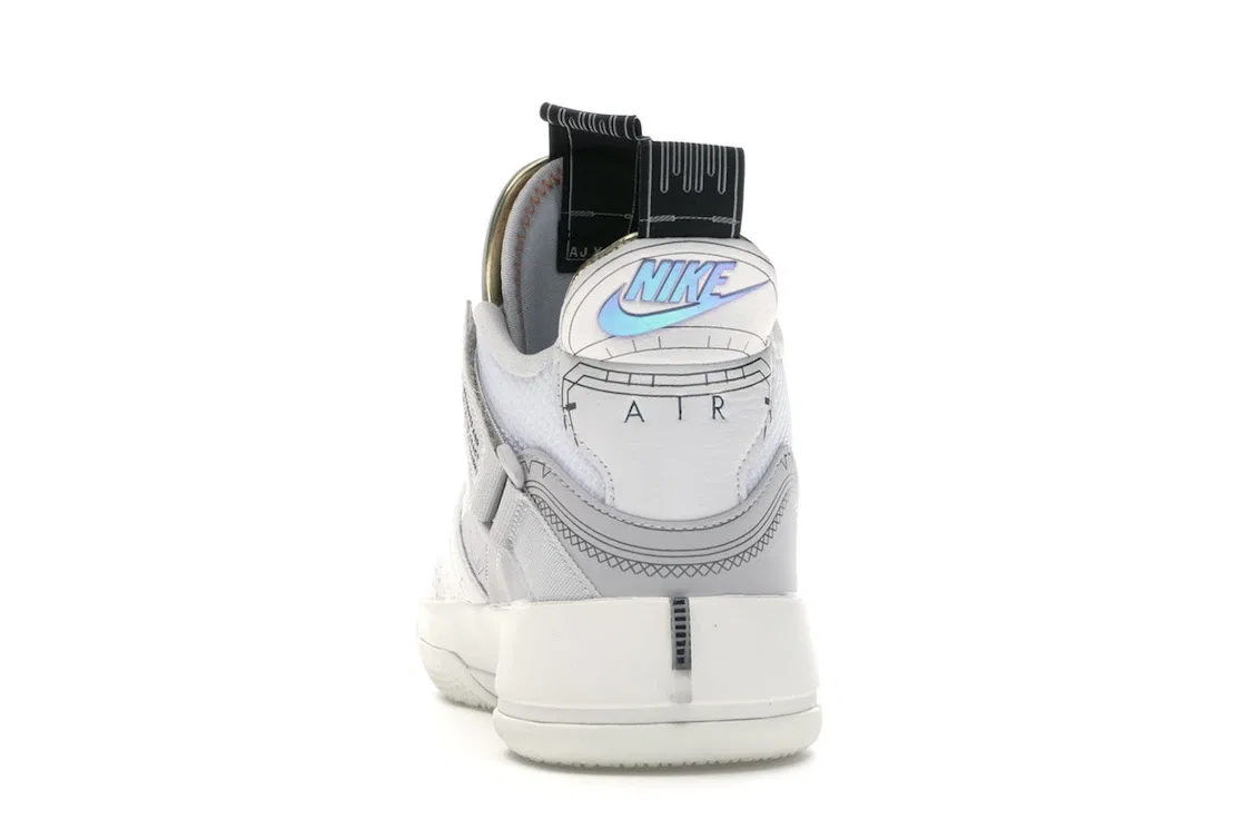 Детские кроссовки для баскетбола Jordan XXXIII Jordan, Vast Grey/Blue Void-White-Sail — фото 4