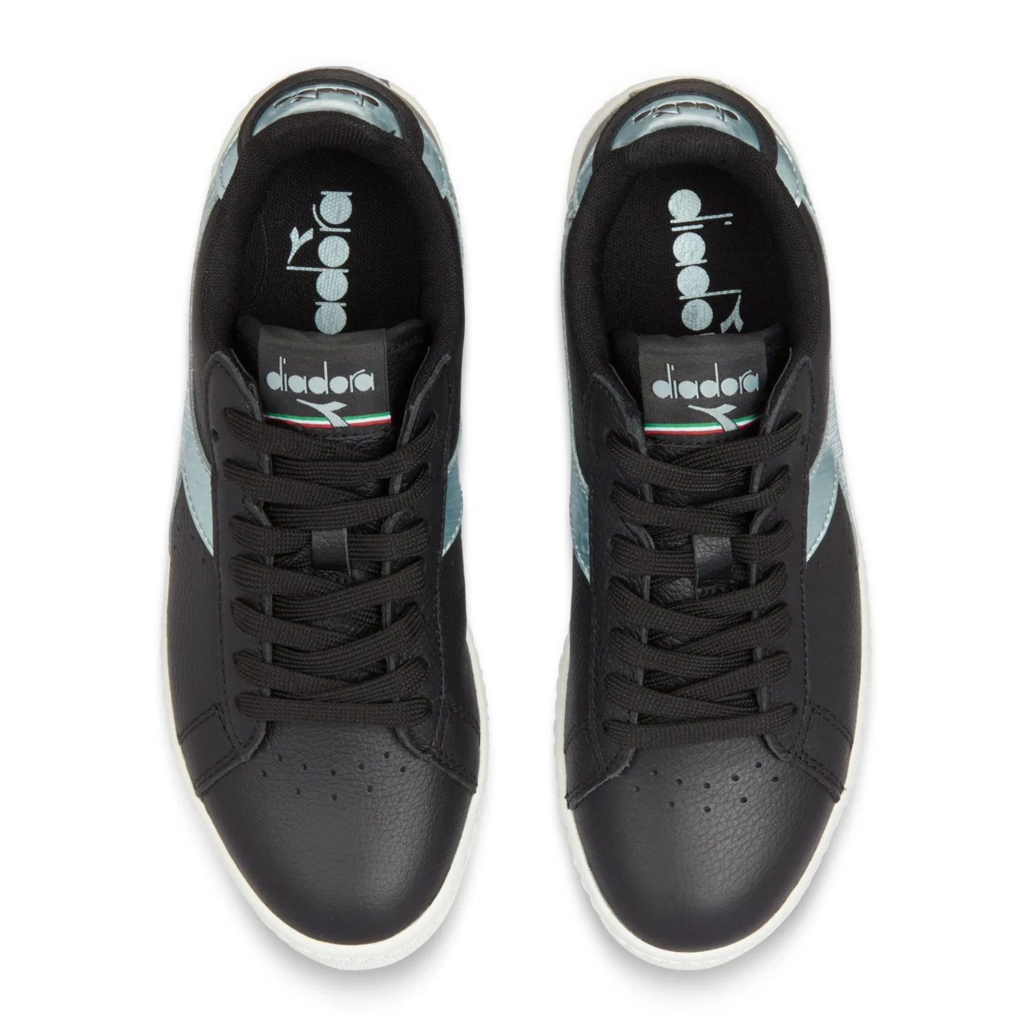 Детские кроссовки с металлическим эффектом Game Metallic Diadora, Black Silver — фото 4