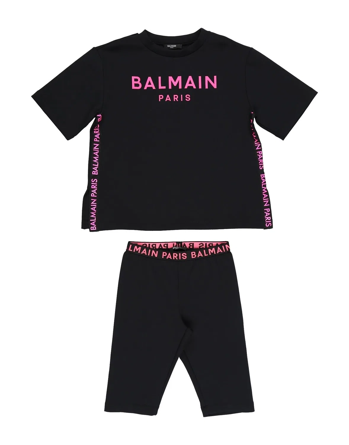 Джерси с аппликациями Balmain, черный