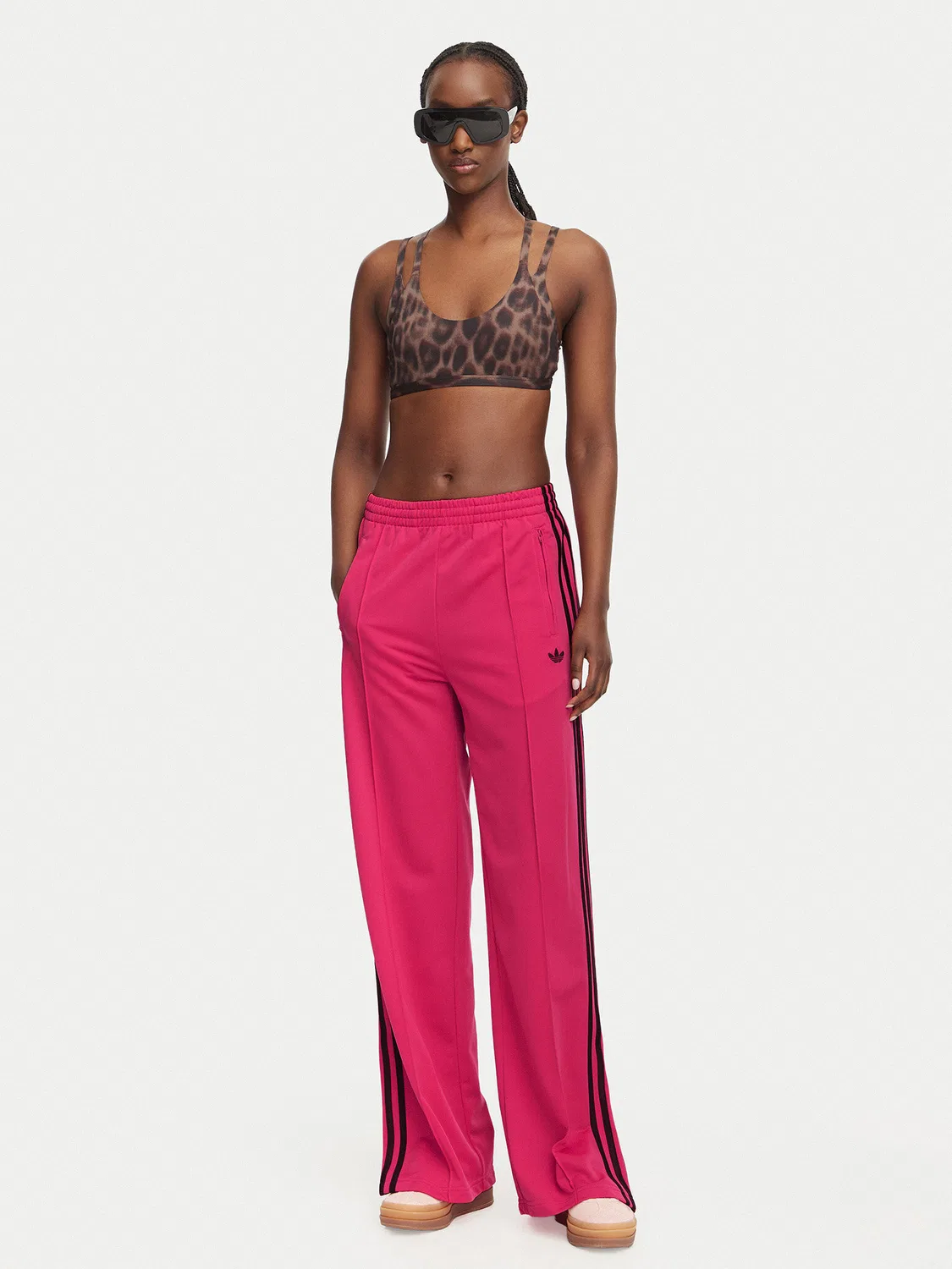 Женские спортивные брюки свободного кроя Firebird Loose Tracksuit Adidas, розовый — фото 2