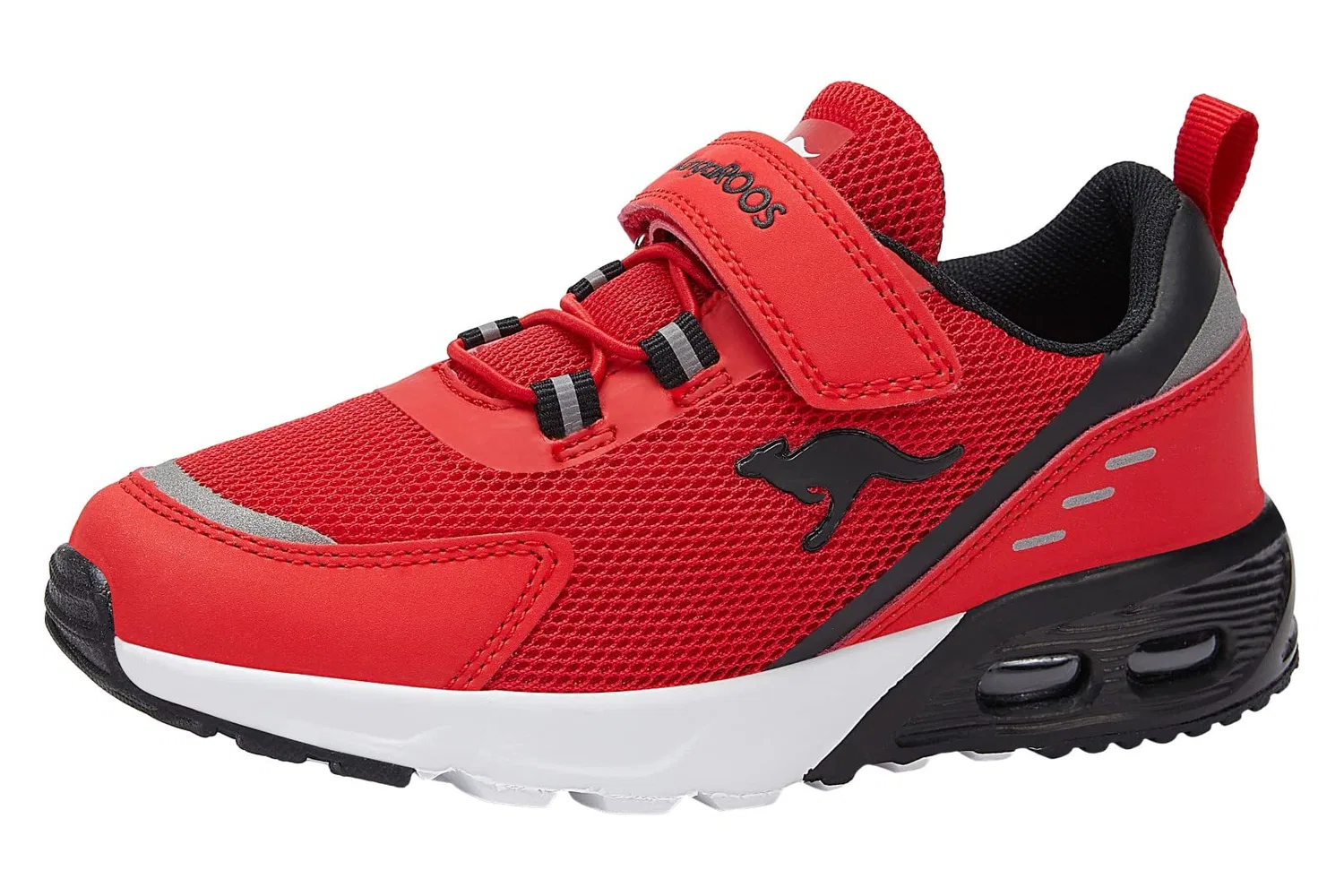 Детские кроссовки для мальчиков с липучкой Kx-Arg Ev KangaROOS, Fiery Red Jet Black