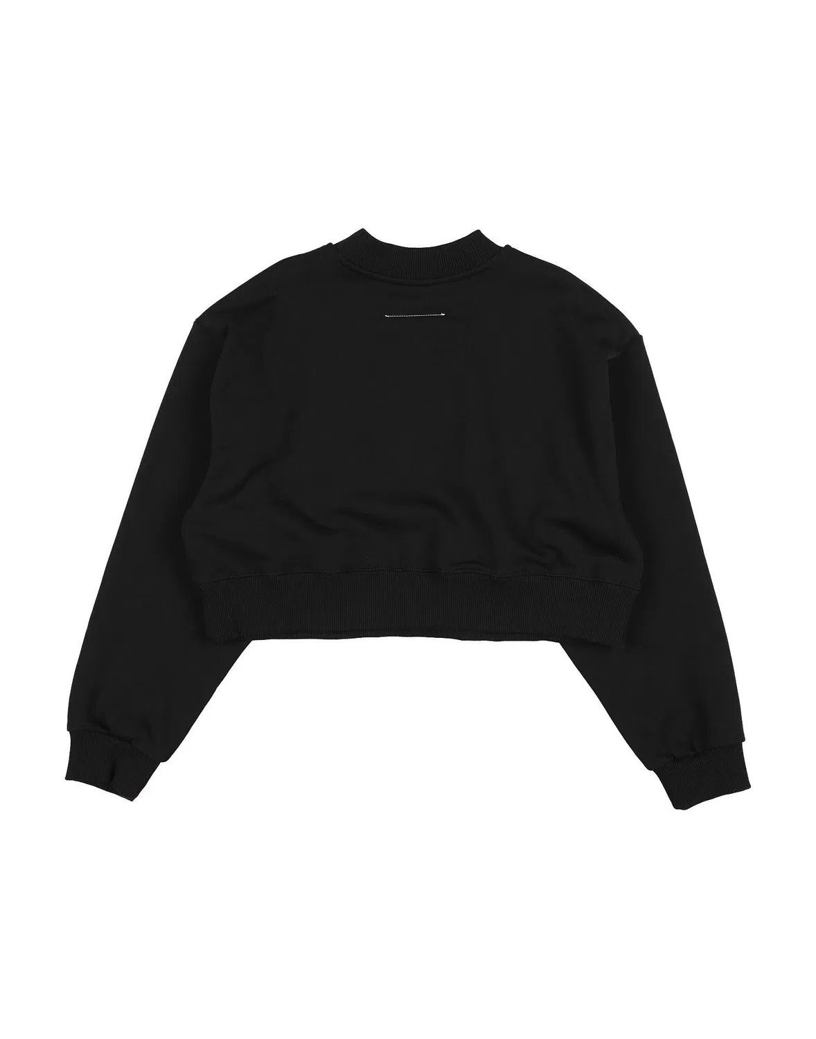 Свитшот из французского терри с принтом MM6 Maison Margiela, черный — фото 2