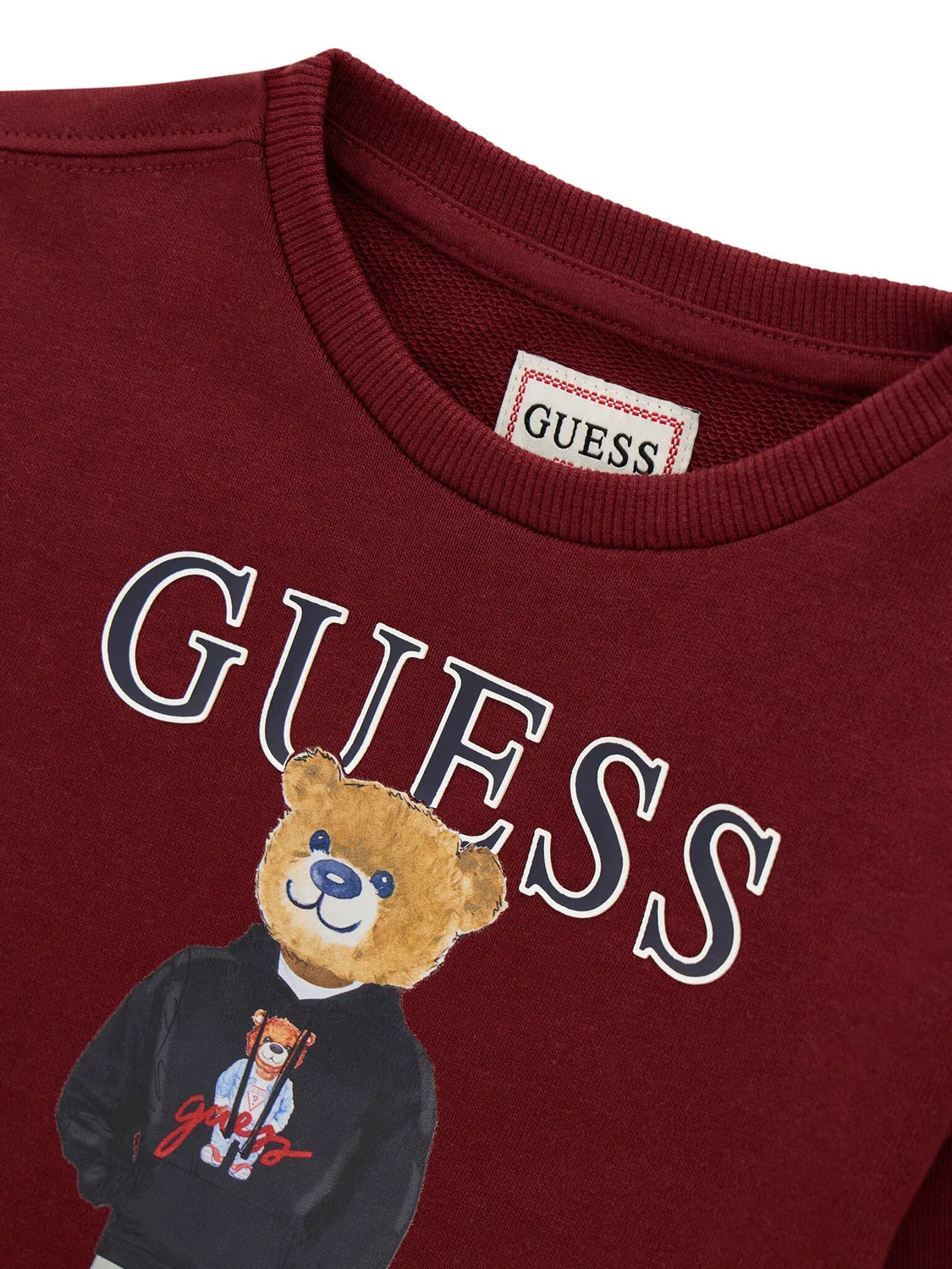 Толстовка стандартного кроя для мальчика Guess, темно-красный — фото 3