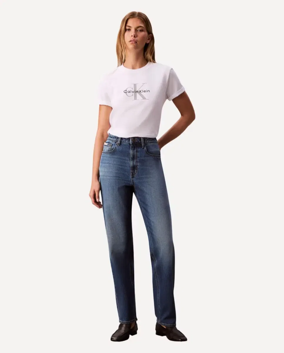 Женские джинсы-скинни с высокой талией Calvin Klein, Blue Indigo