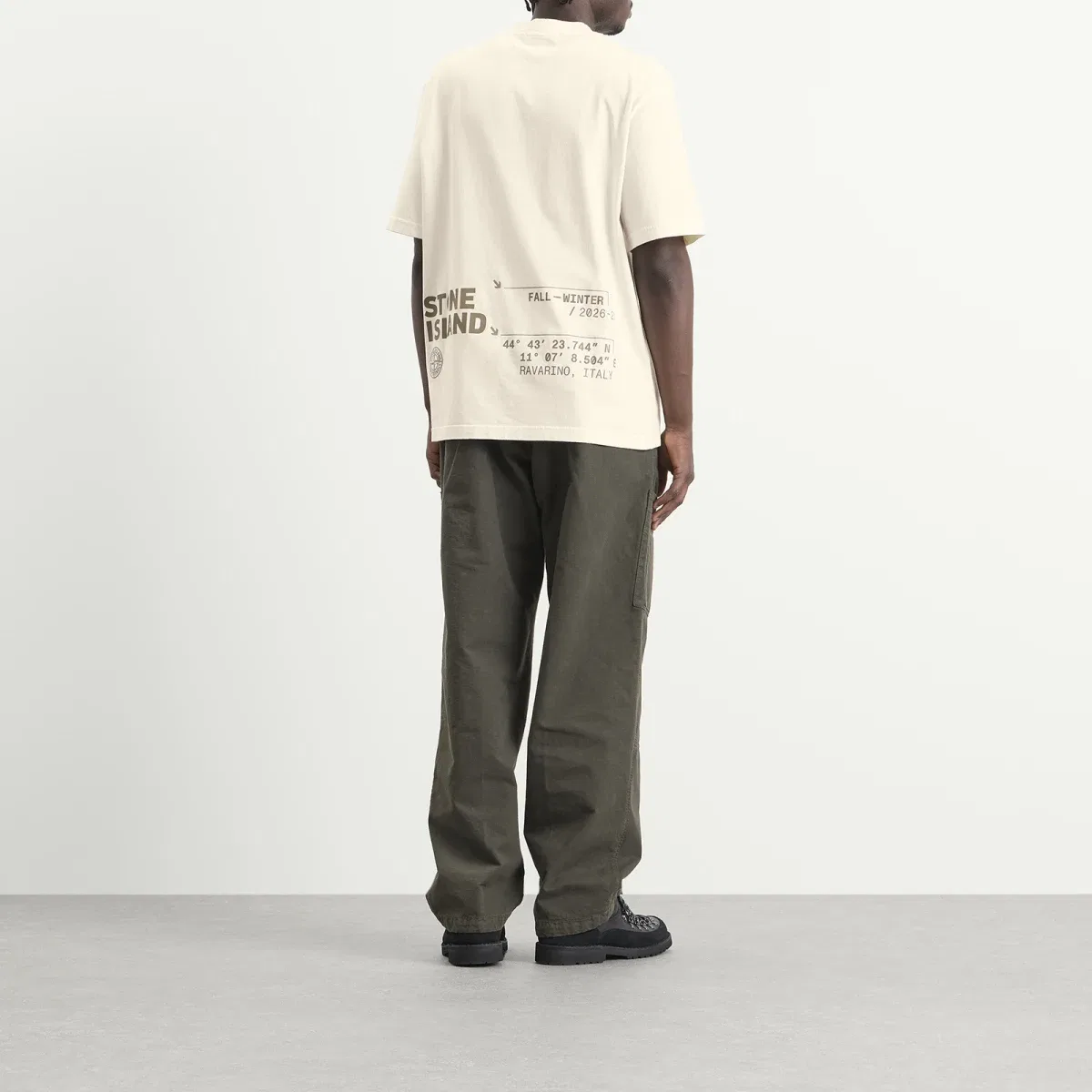 Футболка с принтом Low Infos Stone Island, Ivory — фото 4