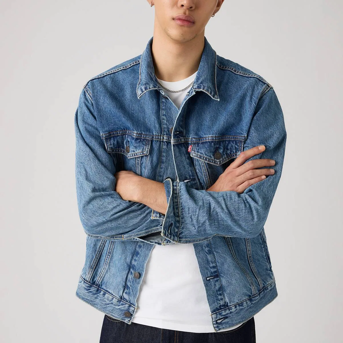 Свободная куртка дальнобойщика Levi's, Washed Away - Medium Wash — фото 2