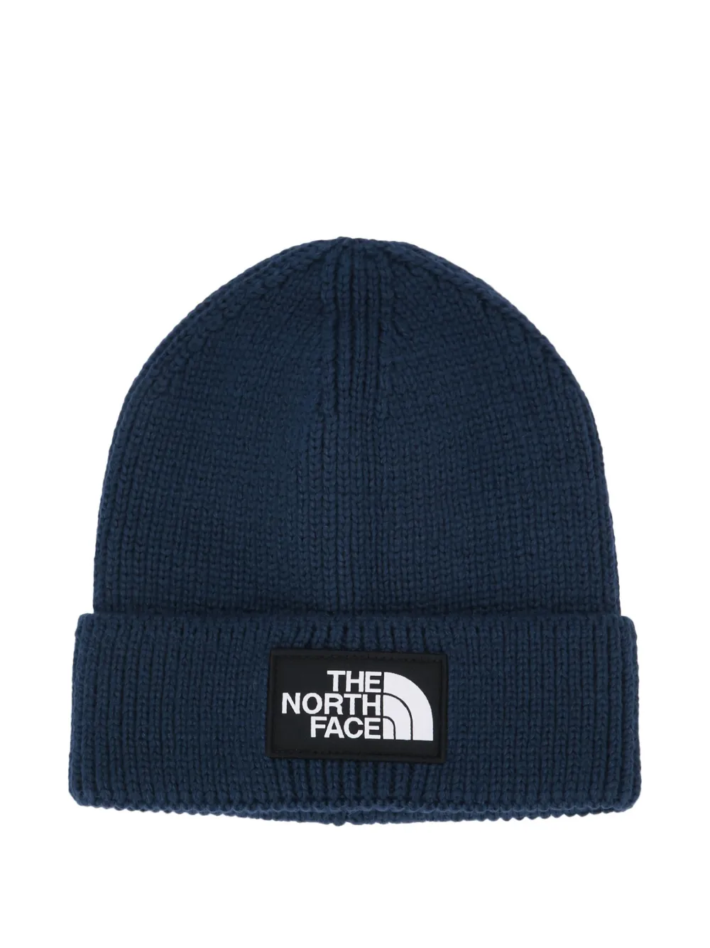 

Вязаная шапка с отворотом и логотипом The North Face, синий