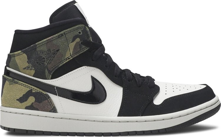 

Кроссовки Air Jordan 1 Mid Camo, черный