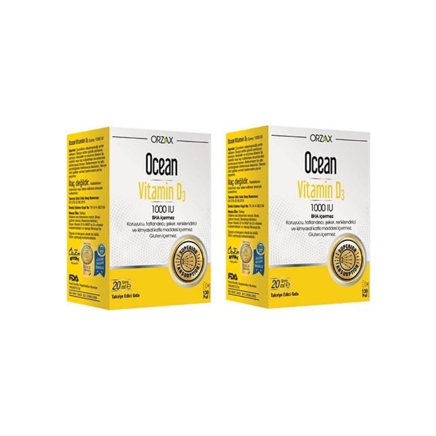 

Витаминный спрей Ocean D3 1000 МЕ, 20 мл, 2 шт
