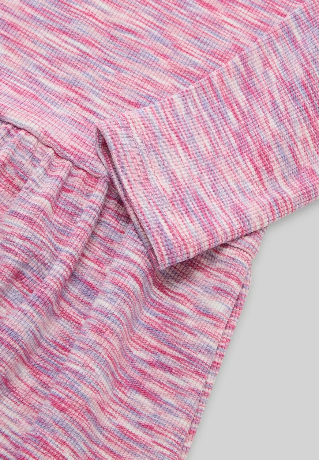 Kleider & jumpsuits mini-kleid mit rippstruktur - платье-джемпер Tom Tailor, Pink Space Dye Texture — фото 3