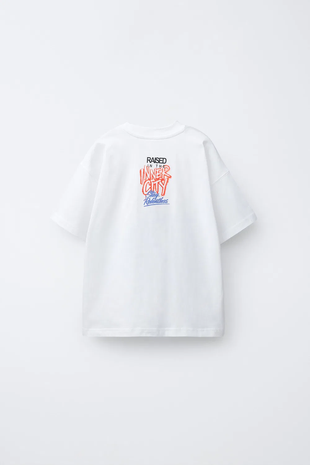 Футболка с принтом граффити ZARA, White — фото 2