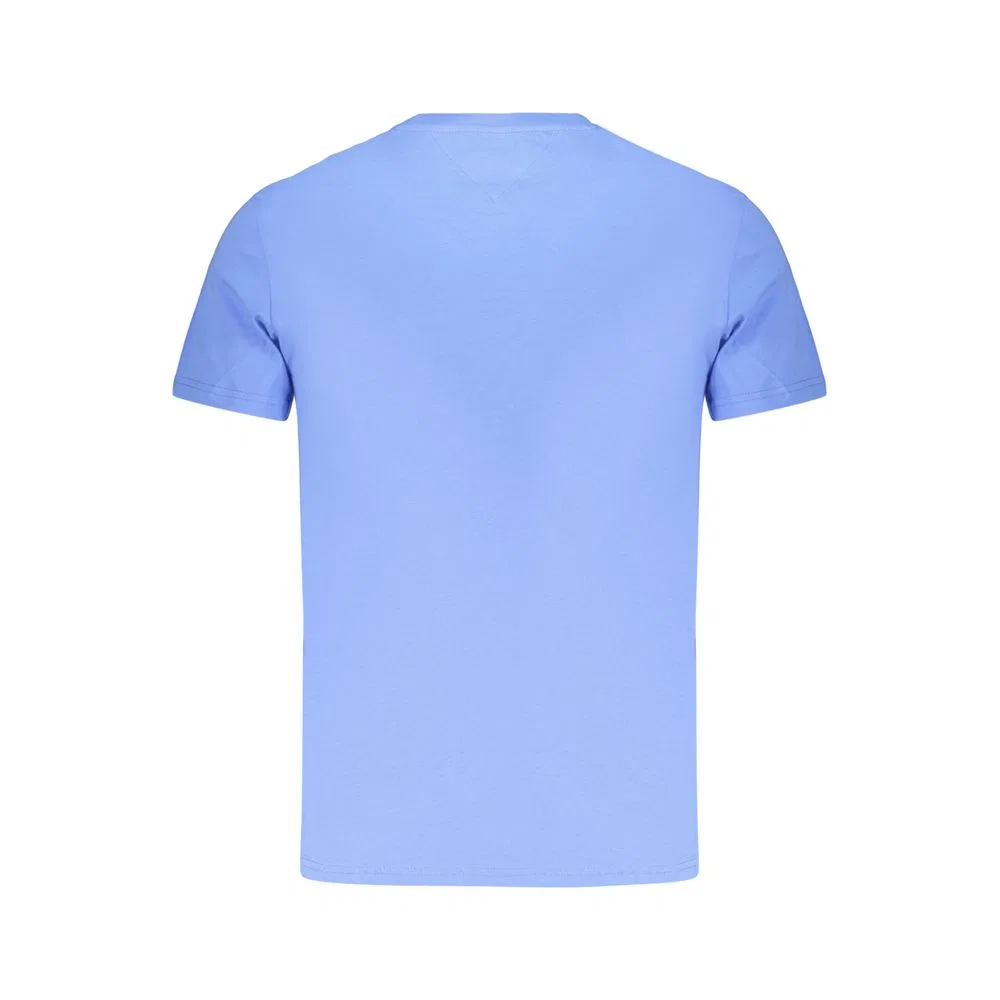 Мужская футболка с принтом и логотипом, Light Blue Cotton, Tommy Hilfiger, Blue — фото 2