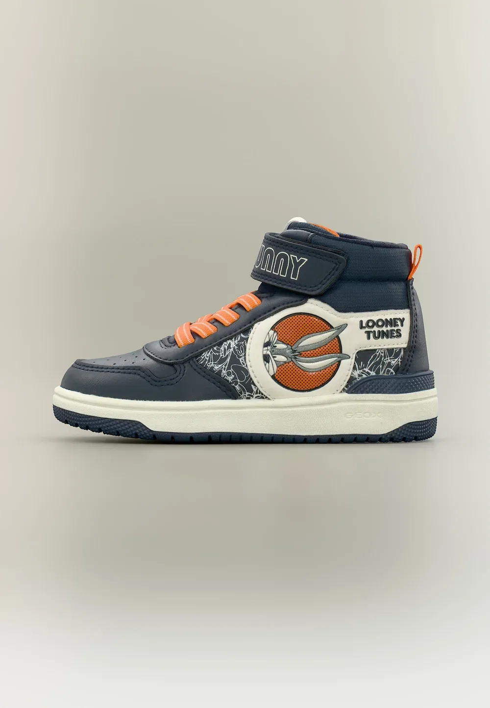 Looney Tunes Washiba Boy - высокие кроссовки Geox, Navy/Orange