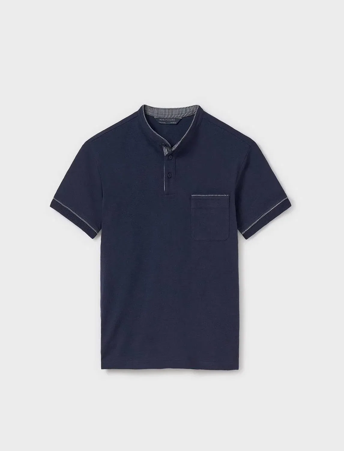 Детская рубашка поло для мальчиков с планкой хенли Mayoral, Navy Blue — фото 4