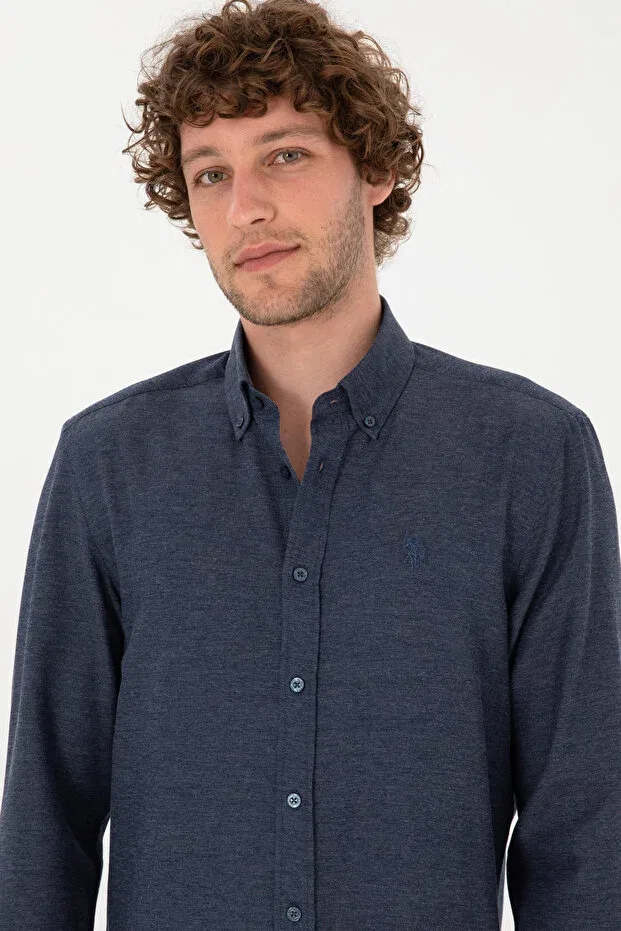 Мужская рубашка с длинным рукавом U.S. Polo Assn., Indigo — фото 2