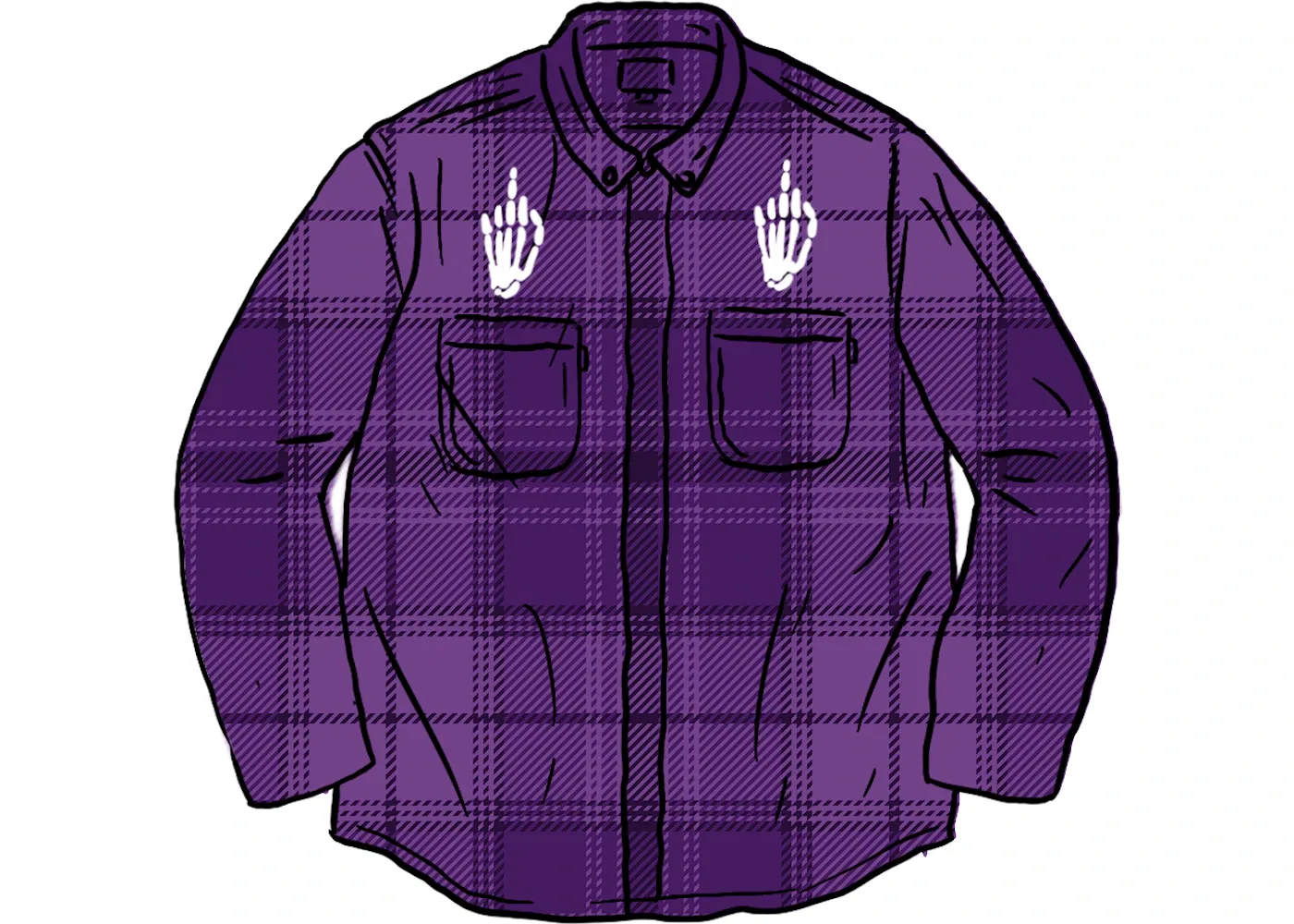 Мужская рубашка с принтом Supreme Hysteric Glamour, Purple