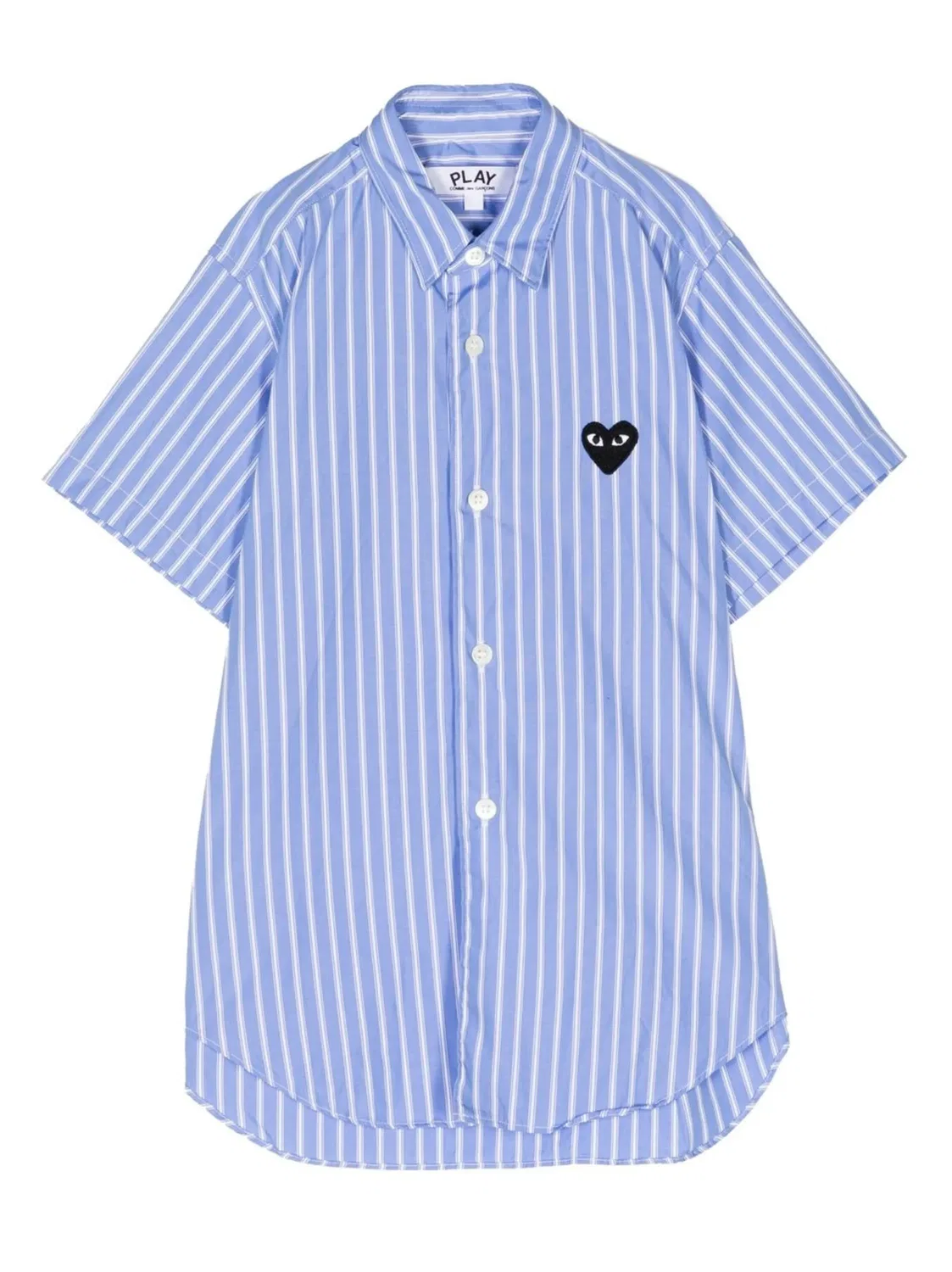 Рубашка с коротким рукавом в полоску COMME des GARÇONS, голубой