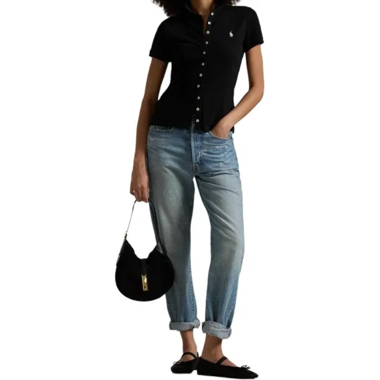 Рубашка женская, Black, Polo Ralph Lauren — фото 4