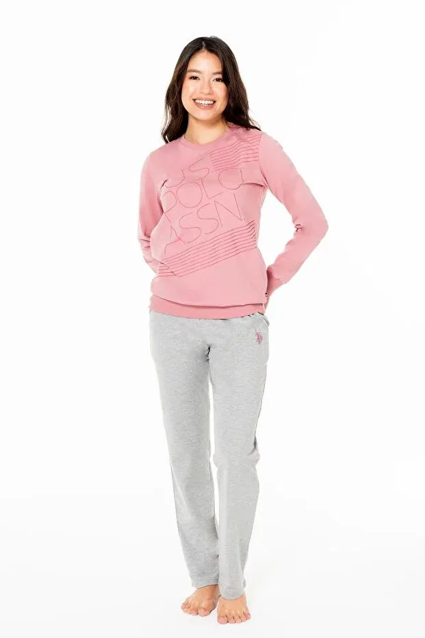 Женский комплект домашней одежды с длинным рукавом U.S. Polo Assn., Dried Rose