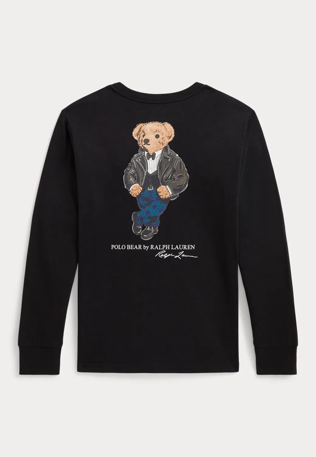 Хлопковая футболка с длинными рукавами Polo Bear, размер 7-14 лет Polo Ralph Lauren, Black — фото 2