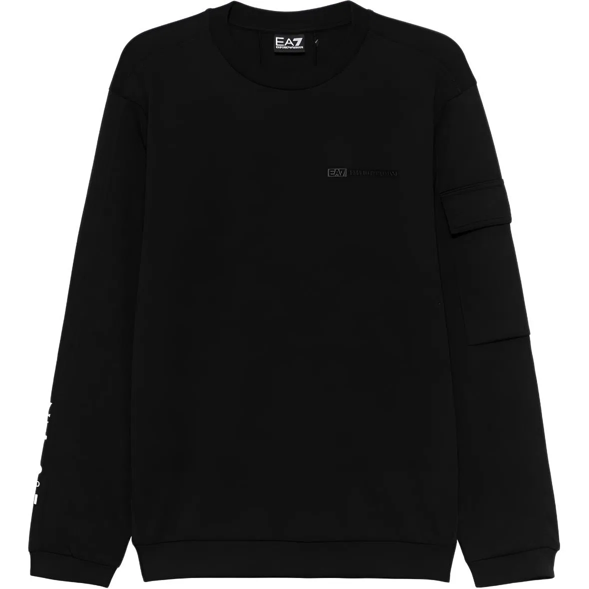 Мужской свитшот с логотипом Emporio Armani, Черный