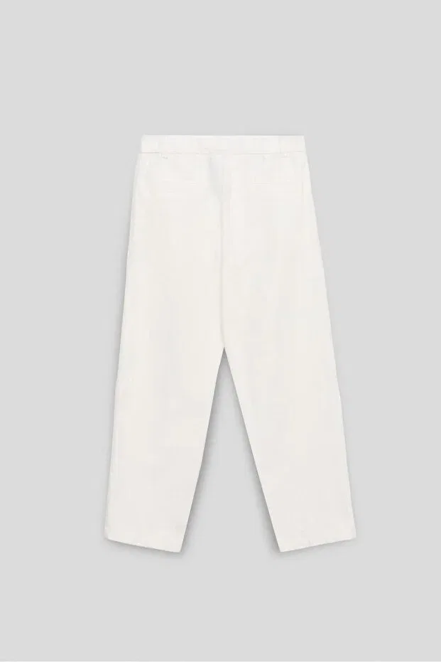 Детские брюки для девочек хлопковые Nbt Jeans, White — фото 3