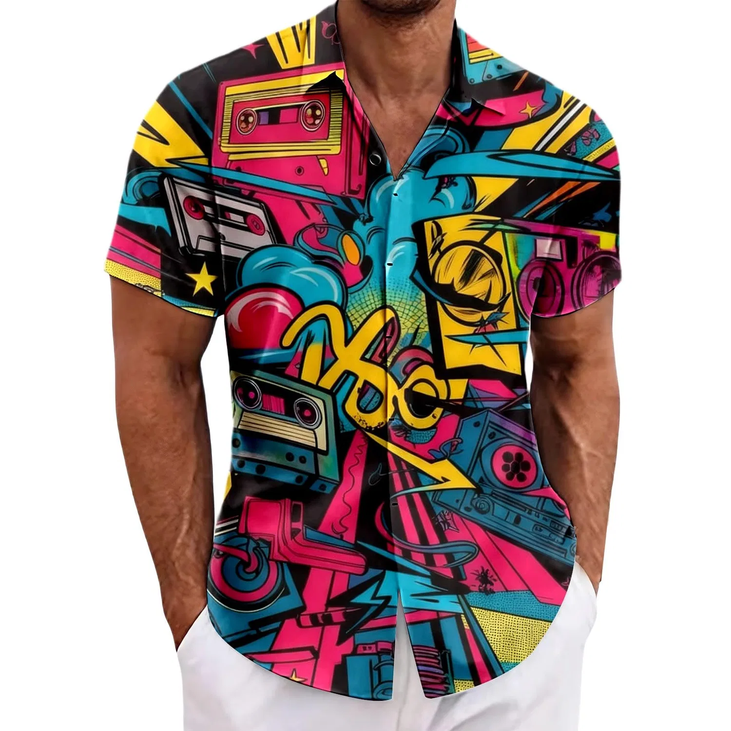 Мужская футболка с коротким рукавом, Multi-color-1