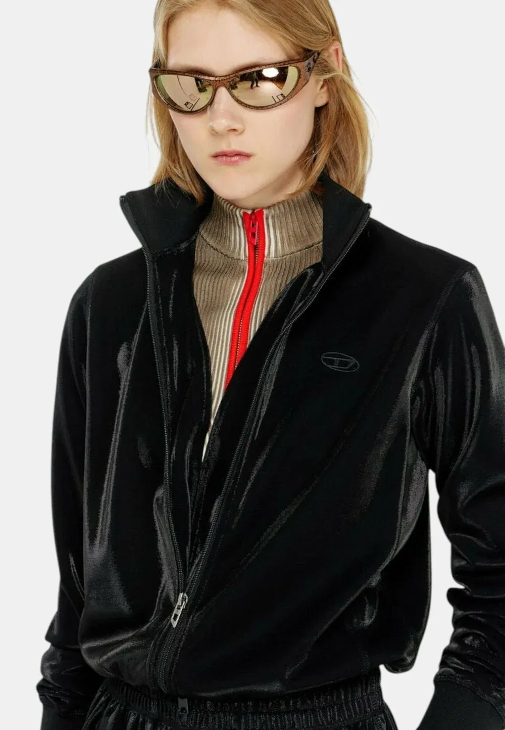 Felpa con zip - толстовка на молнии Diesel, Nero
