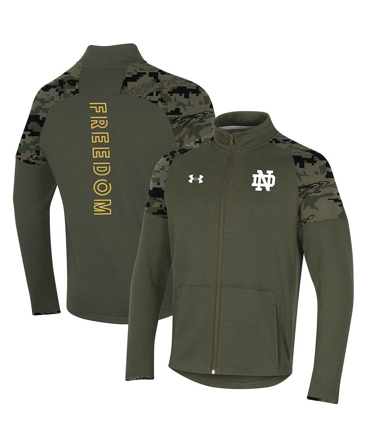 

Мужская флисовая куртка оливкового цвета notre dame fighting irish freedom с молнией во всю длину Under Armour, Зеленый, Мужская флисовая куртка оливкового цвета notre dame fighting irish freedom с молнией во всю длину Under Armour