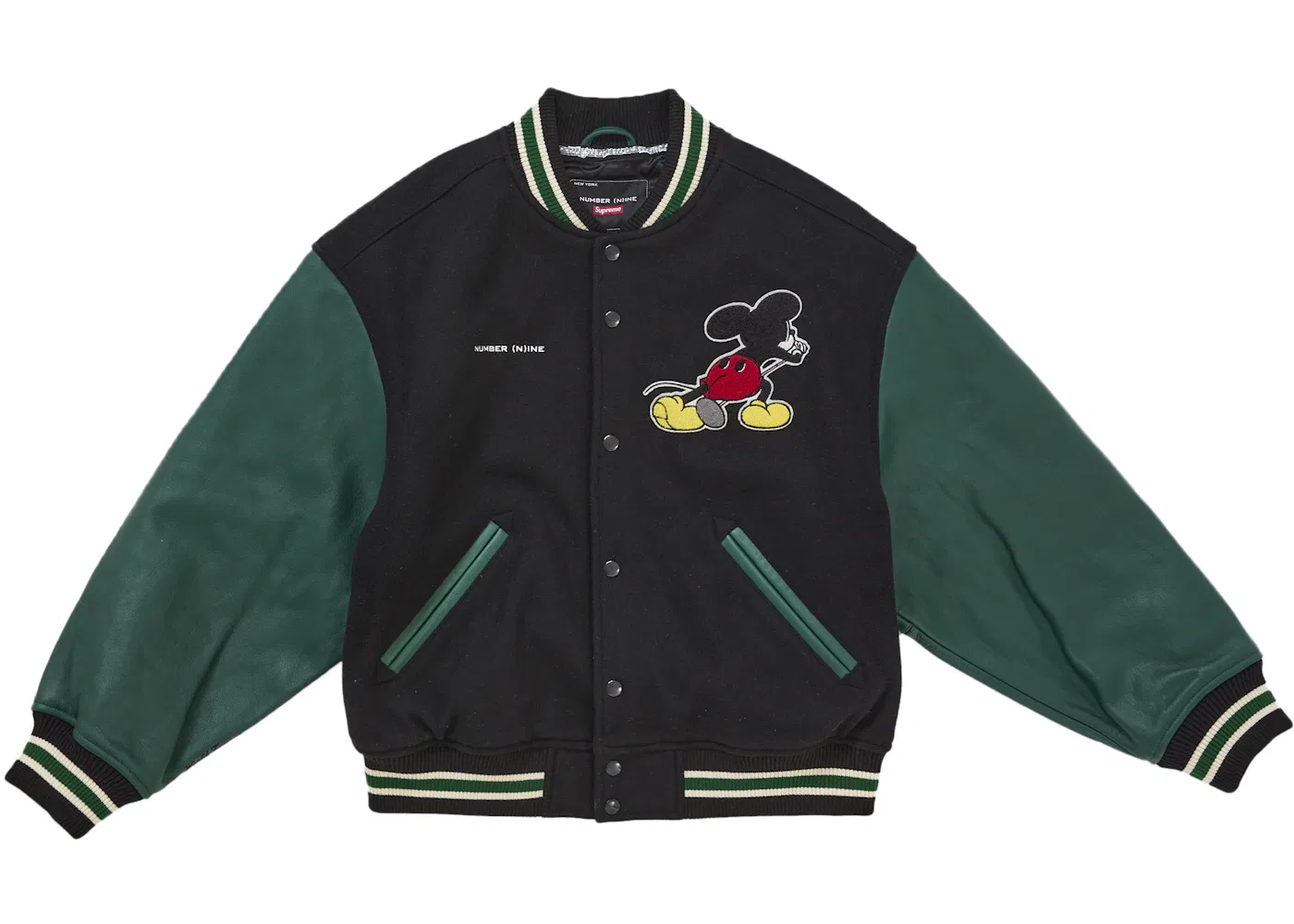 Мужская бомбер-куртка с принтом Number Nine Mickey Supreme, Black