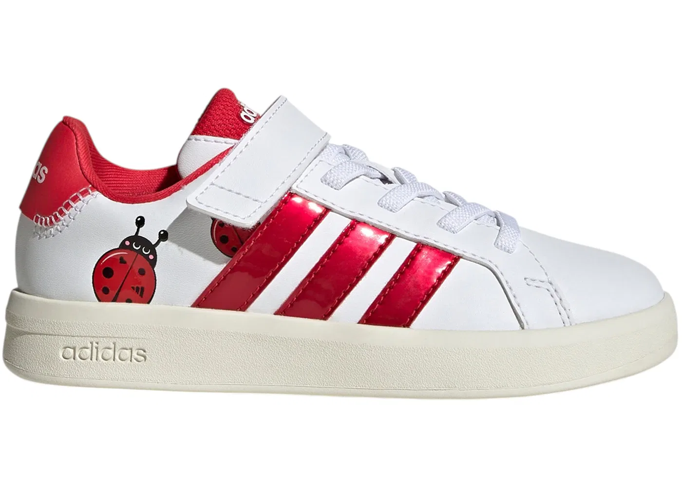 Детские кроссовки с закрытой шнуровкой Adidas Grand Court 3.0 Adidas, Cloud White Pure Ruby Off White