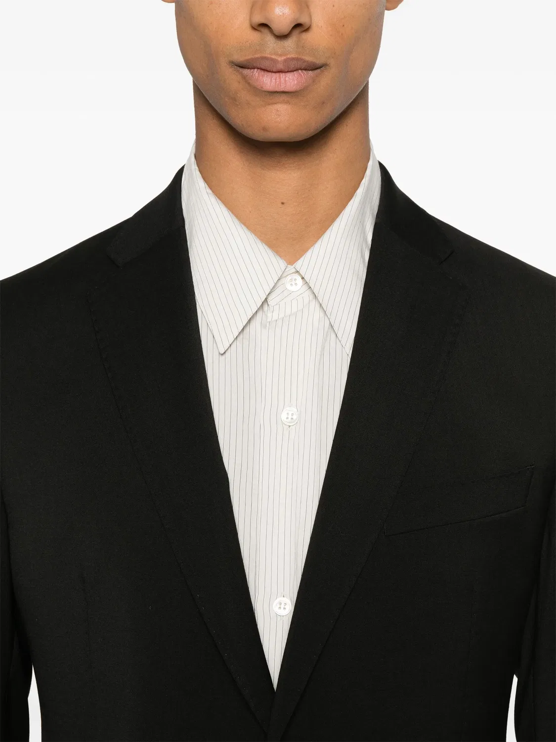 Костюм из чистой шерсти Emporio Armani, черный — фото 4