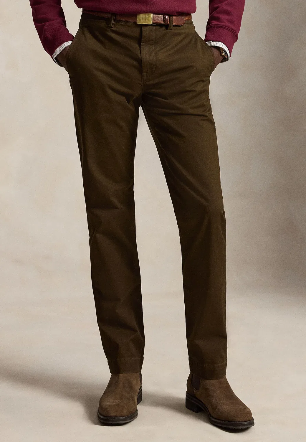 Брюки-Чиносы Bedford прямого кроя из эластичной ткани Polo Ralph Lauren, Dark Brown