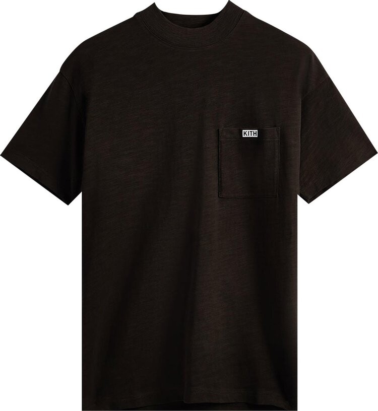 

Футболка Kith Mock Neck JFK Pocket Tee 'Kindling', черный