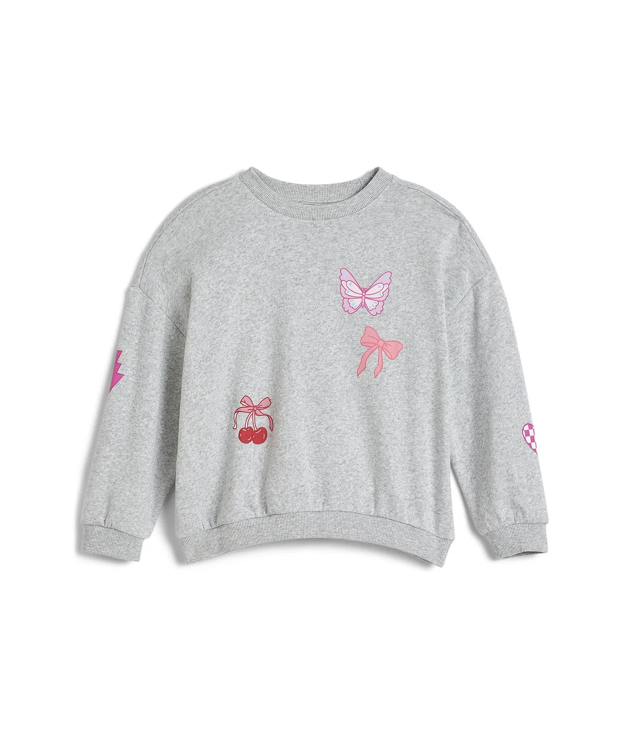 Свитшот Pink Dreams с графическим принтом (для маленьких и больших детей) Chaser Kids, Heather Grey