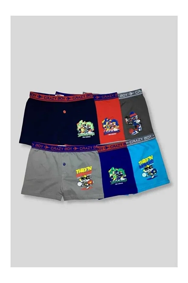 Детские шорты-боксеры для мальчиков с принтом Crazy Boy Generic Brands, Asorti