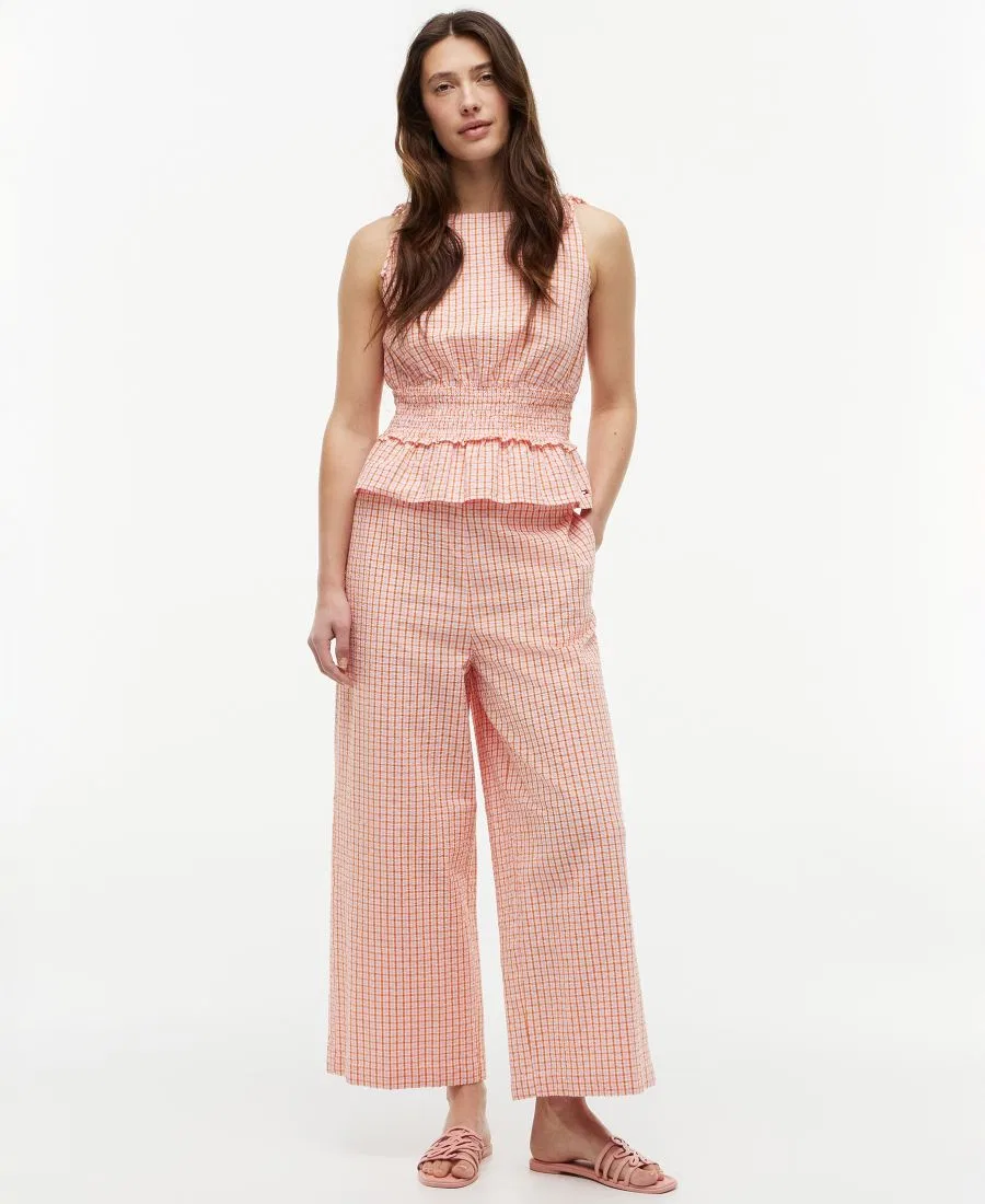 Комплект из топа и брюк из сисака с прямыми штанинами Tommy Hilfiger, Gingham Biscuit — фото 2