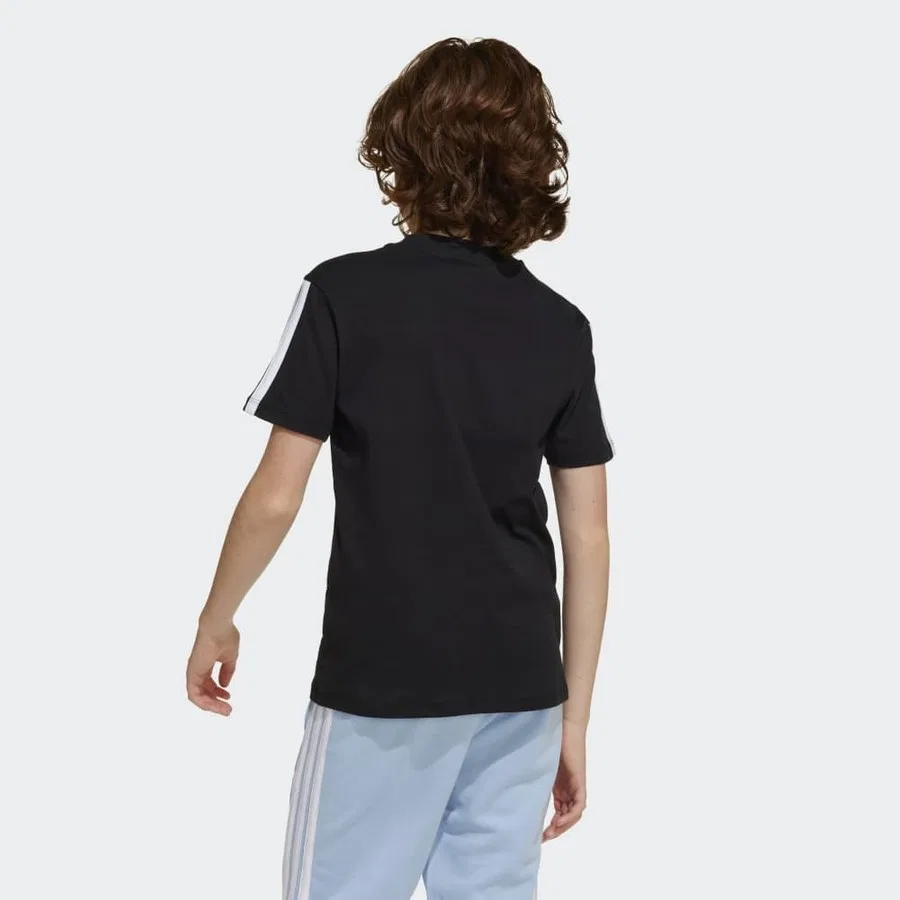 Детская футболка с коротким рукавом adidas JD6487 J 3s Tee 160, Черный — фото 2