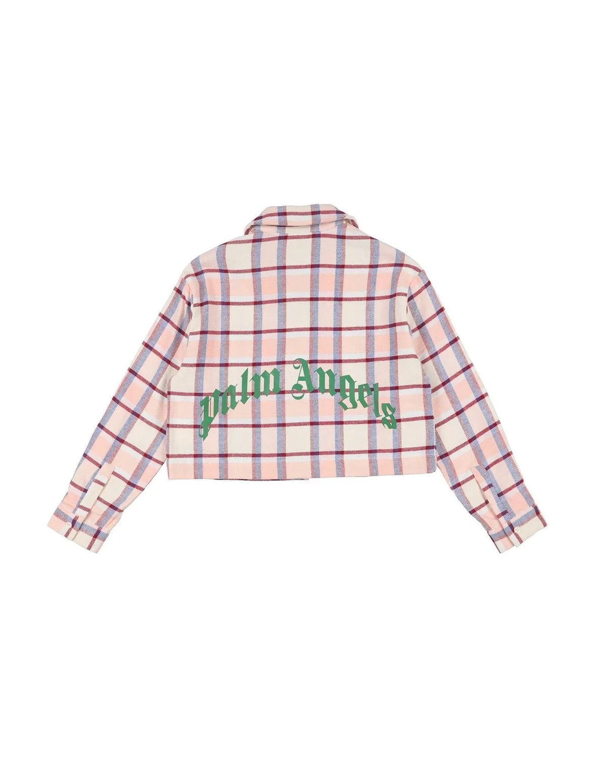 Фланелевая рубашка клетчатая Palm Angels, светло-розовый — фото 2