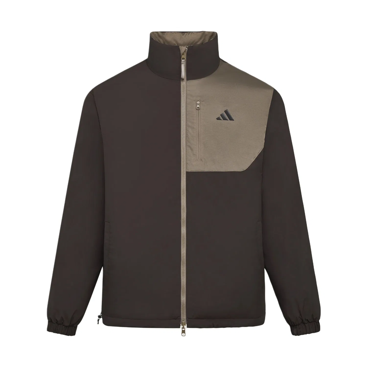 Утепленное пальто с воротником-стойкой Adidas Terrex, Khaki Brown/Aurora Brown — фото 4