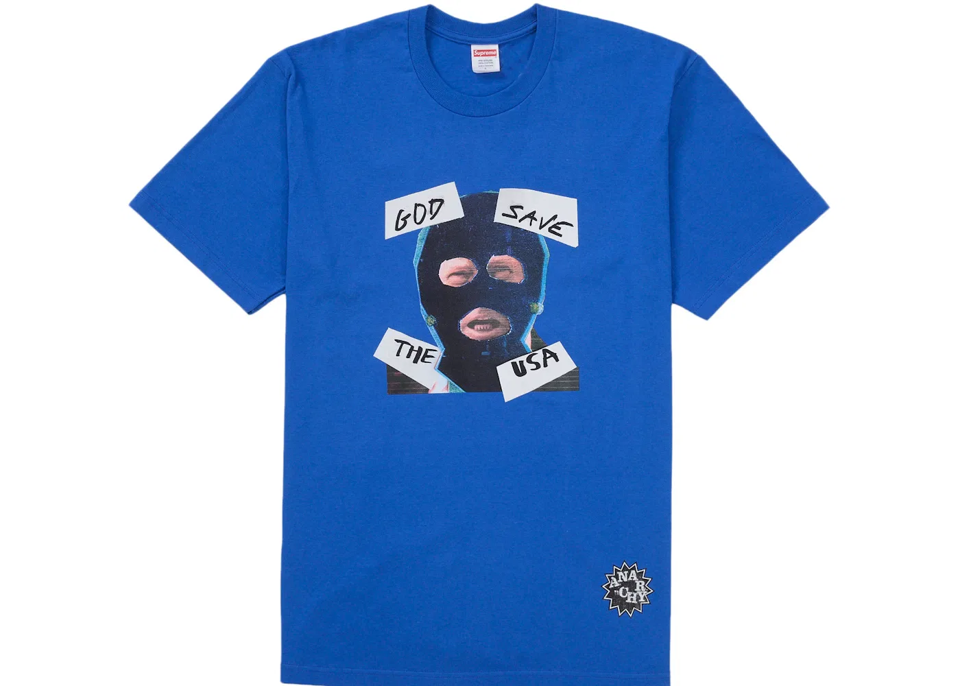 Мужская футболка с принтом Supreme God Save Us Tee Royal, Royal