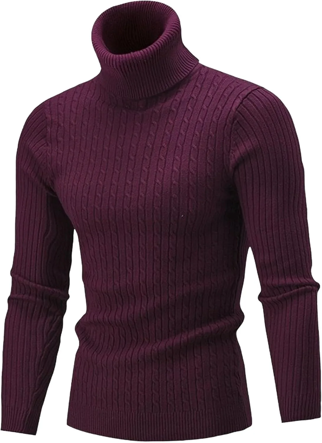 

Толстовка-водолазка для мужчин Casual Slim Fit однотонная вязаная DGHM-JLMY