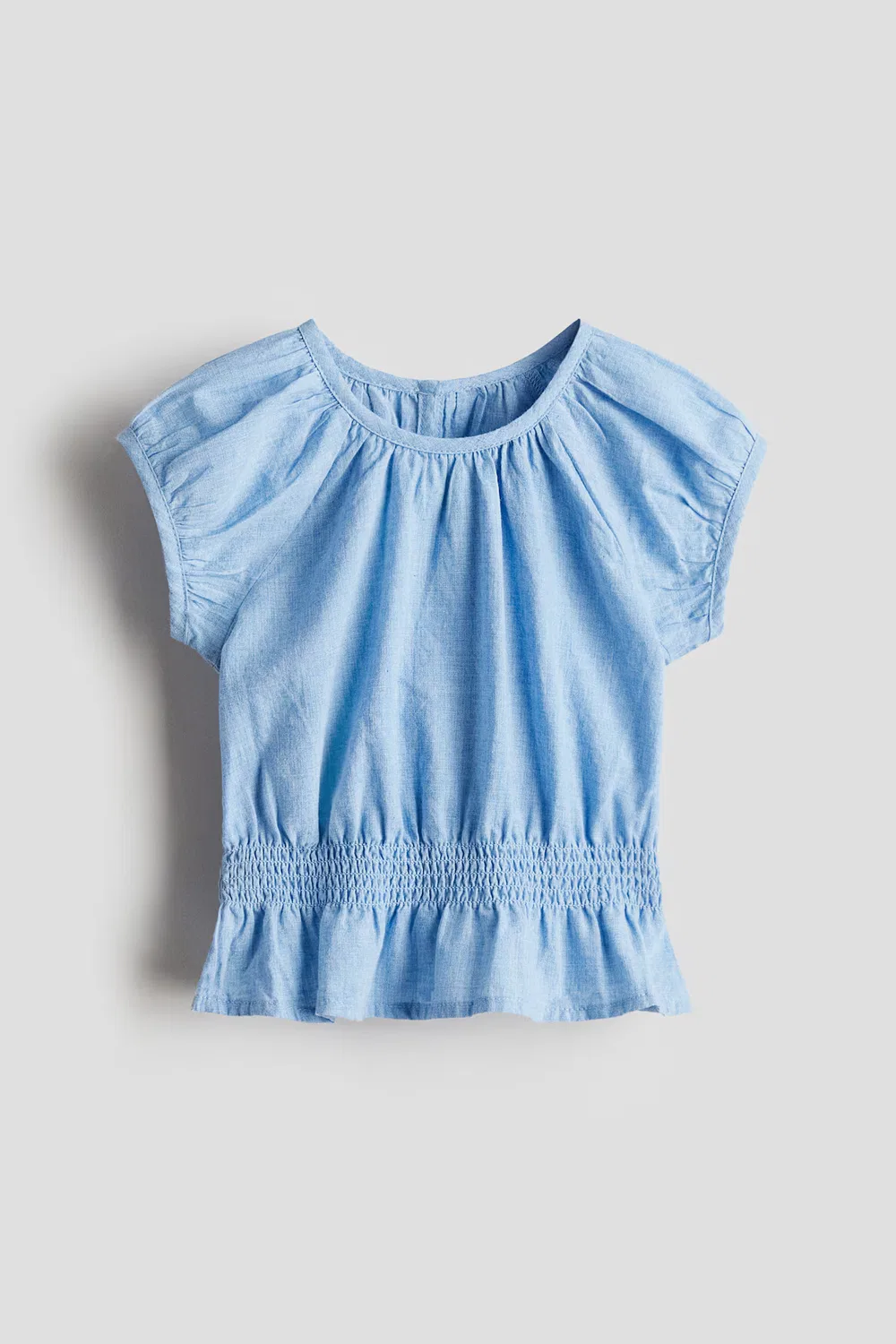 Рубашка из хлопчатобумажной ткани H&M, Hellblau